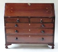 Lot 1033 - Early Victorian mahogany bureau