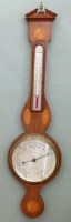Lot 6 - Mahogany aneroid barometer.