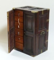 Lot 28 - Brass bound herb or spice chest.