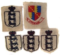 Lot 50 - Quantity photographs and ephemera and five cloth badges.