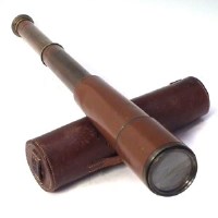 Lot 72 - Scout Regiment Telescope in leather case.