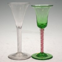 Lot 80 - Two stemmed wine glasses.