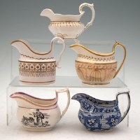 Lot 105 - Five cream boats.