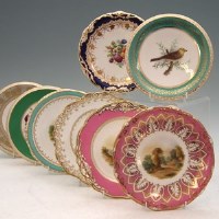 Lot 117 - Eight English porcelain plates by Davenport.