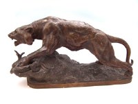 Lot 136 - Belgian pottery lion