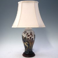 Lot 155 - Moorcroft lamp bramble pattern.