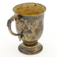 Lot 203 - Silver christening  mug.