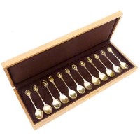 Lot 210 - Cased set of 12 silver R.S.P.B. decorative tea