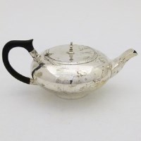 Lot 249 - Silver teapot.