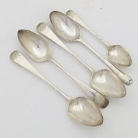 Lot 263 - Five silver spoons.