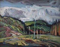 Lot 300 - Doug Cosbie, Algonquin - Above the Gorge, oil.