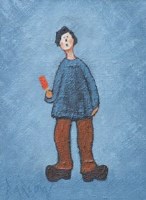 Lot 306 - Albert Barlow, The Ice Lolly, acrylic.