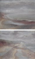 Lot 314 - Mary Kent Harrison, Norfolk Coast and Autumn Coast, oil (2).