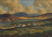 Lot 319 - Desmond Bradley, Gweebarra Bay from Maas, County Donegal, oil.