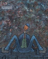 Lot 331 - Albert Barlow, Out for the Count, acrylic.