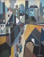 Lot 349 - Peter Stanaway, Mill Town (Mossley), oil.
