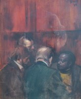 Lot 352 - Ralf Bruce, Male portraits, oil.