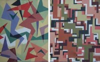 Lot 354 - Jean Pons, Abstract studies, oil (2).