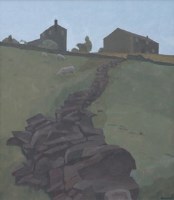 Lot 384 - Russell Howarth, Rye Top, Saddleworth, oil.
