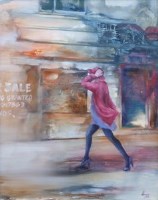 Lot 391 - Julie Vernon, The Post Office, oil.
