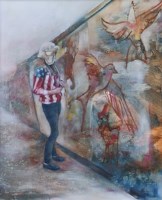 Lot 393 - Julie Vernon, The Whole 9 Yards, oil.