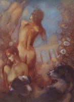 Lot 396 - Bohuslav Barlow, In Hope, oil on board.