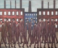 Lot 407 - Nick Webb, Factory Outskirts, oil.