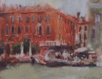Lot 432 - Marc Grimshaw, Venetian canal scene, pastel.