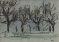 Lot 435 - Paul Maze, Westminster, watercolour.