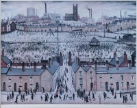 Lot 446 - After Lowry, Britain at Play, signed limited edition print.