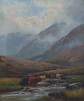 Lot 459 - H.H. Cubley, Near Garelochhead, oil.