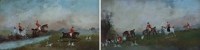 Lot 473 - Philip H. Rideout, Hunting scenes, oil (2).
