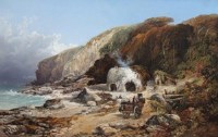 Lot 474 - Edmund Gustavus Miller, Coastal scene, oil.