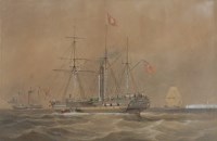 Lot 486 - W.J. Huggins, The Soho Passing the North Foreland on her Voyage to Antwerp, watercolour.