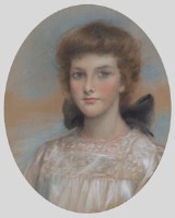 Lot 487 - L. Hope, Female portrait, pastel.