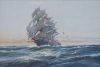 Lot 494 - A.D. Bell, When the Sun Sinks Low, watercolour.