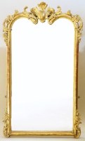Lot 509 - Gilt wood and gesso over mantel mirror