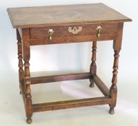 Lot 522 - Cromwellian oak side table