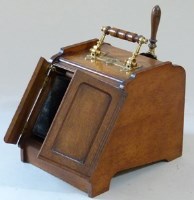 Lot 529 - Victorian oak patent purdonium of wedge shape