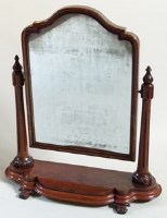 Lot 533 - Victorian mahogany toilet mirror
