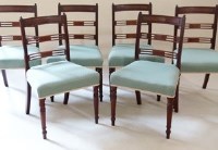 Lot 553 - Set of six George III mahogany dining chairs