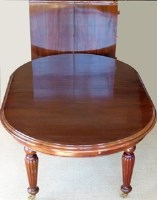 Lot 554 - Reproduction Victorian style mahogany wind-out dining table