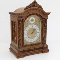 Lot 6 - Victorian bracket clock with walnut case.