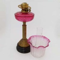 Lot 39 - Victorian oil lamp.