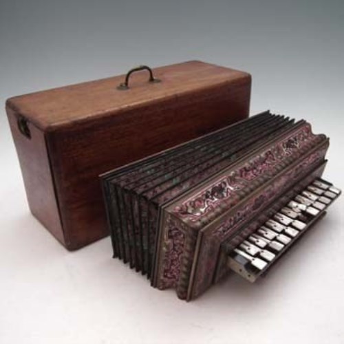 Lot 48 - Palais Royal cased squeeze box.