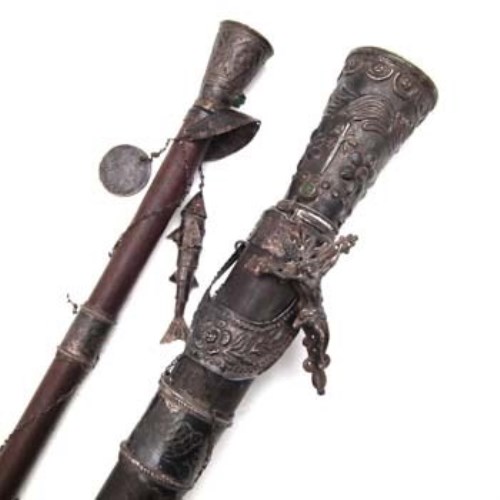 Lot 50 - Two ceremonial sticks probably Spanish