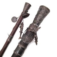 Lot 50 - Two ceremonial sticks probably Spanish