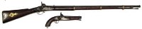 Lot 97 - Percussion Newland style pistol and an Indian Musket