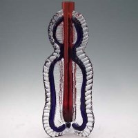 Lot 157 - Glass vase by Petr Novotny 15/100 'The Owl'.