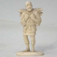 Lot 163 - Ivory figure with seal mark.